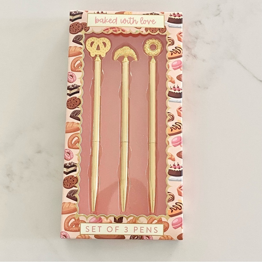 Baked with Love Dessert Gold Pen Set